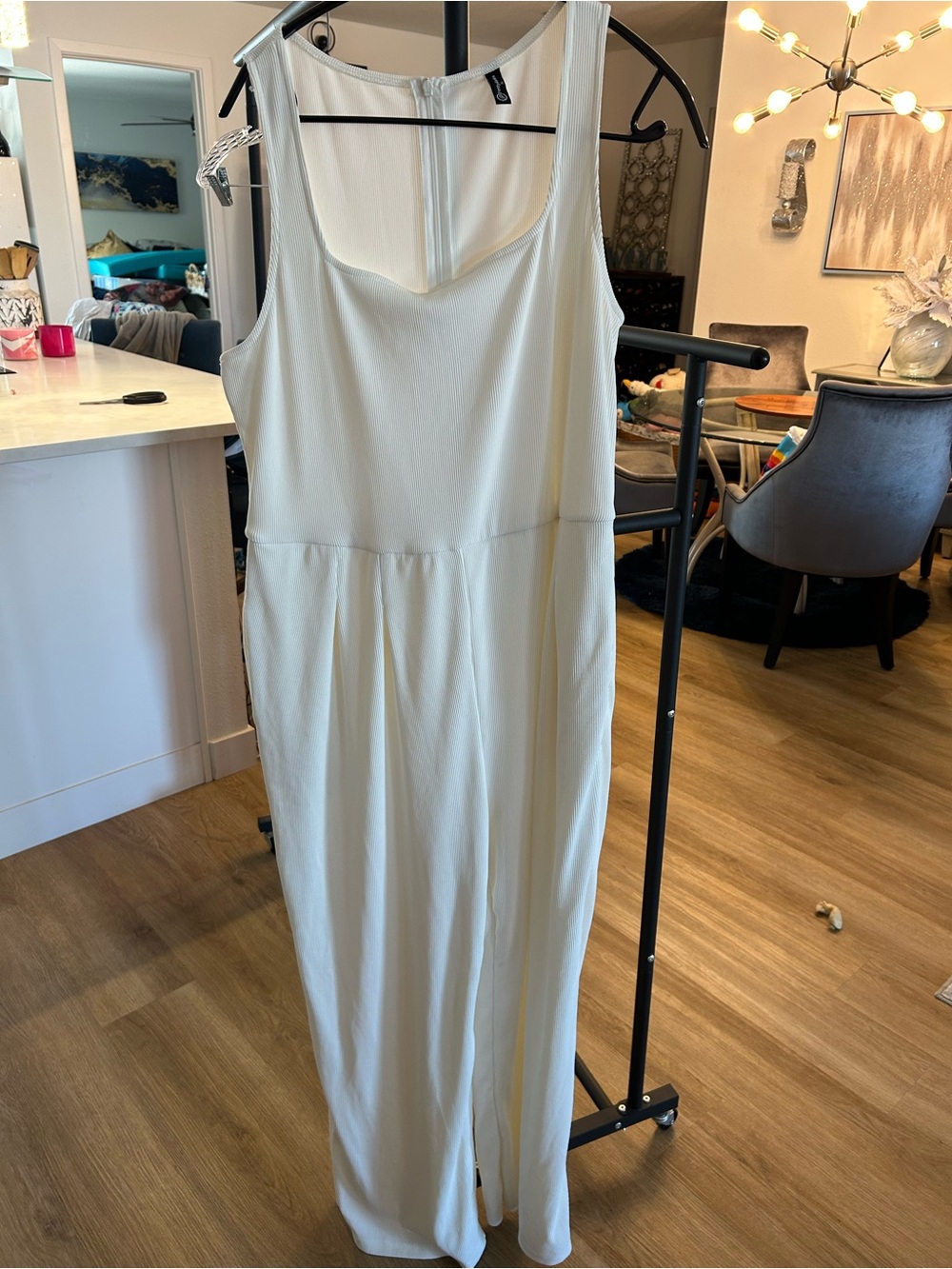Sleeveless Cream Maxi Dress - Unbranded